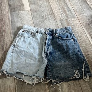 Pacsun multi colored denim shorts